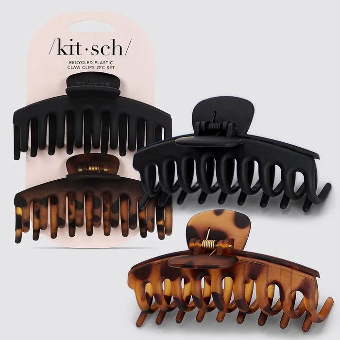 KITSCH Earrings bergrosse matte Klauenklammer 2teiliges Set KITSCH