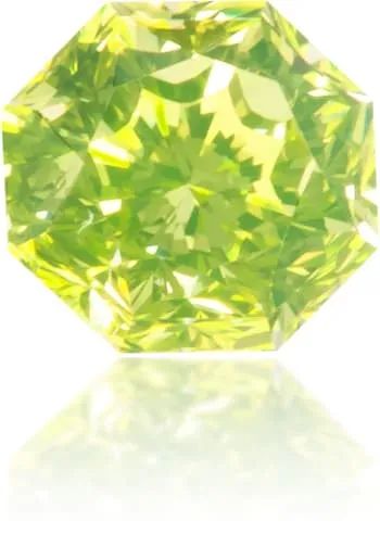 Langerman Diamonds Earrings Natural Green Diamond Octagon 019 ct Polished
