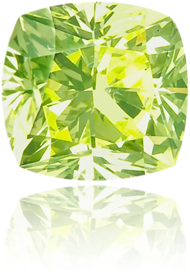 Langerman Diamonds Earrings Natural Green Diamond Square 022 ct Polished