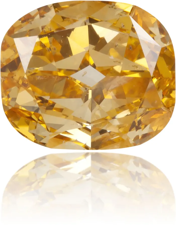 Langerman Diamonds Earrings Natural Orange Diamond Cushion 057 ct Polished