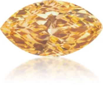 Langerman Diamonds Earrings Natural Orange Diamond Marquise 025 ct Polished