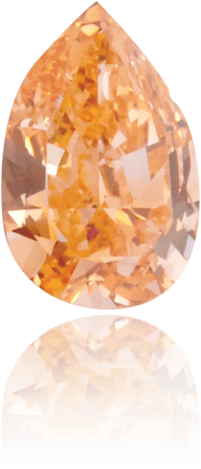 Langerman Diamonds Earrings Natural Orange Diamond Pear Shape 084 ct Polished