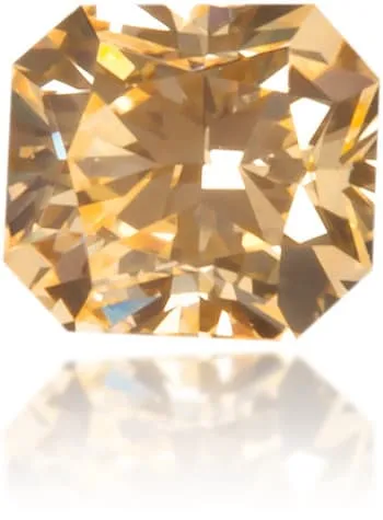 Langerman Diamonds Earrings Natural Orange Diamond Rectangle 014 ct Polished