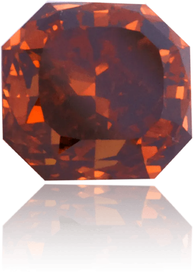 Langerman Diamonds Earrings Natural Orange Diamond Rectangle 212 ct Polished