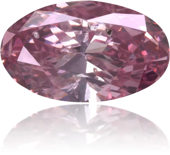 Langerman Diamonds Earrings Natural Pink Diamond Oval 048 ct Polished