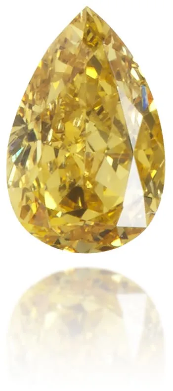 Langerman Diamonds Earrings Natural Yellow Diamond Pear Shape 021 ct Polished