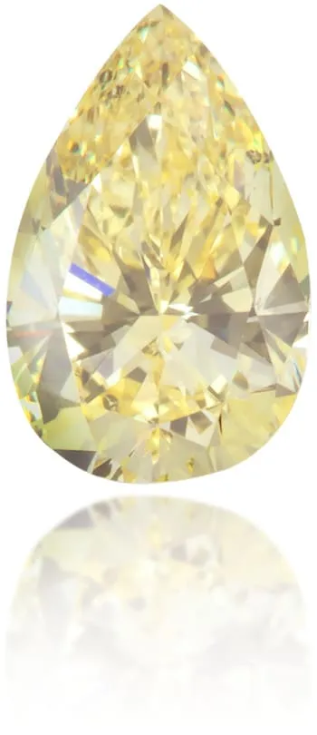 Langerman Diamonds Earrings Natural Yellow Diamond Pear Shape 059 ct Polished