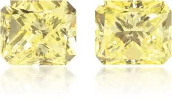 Langerman Diamonds Earrings Natural Yellow Diamond Rectangle 121 ct set