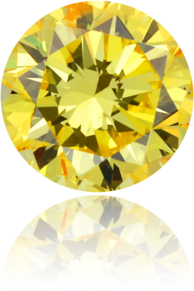 Langerman Diamonds Earrings Natural Yellow Diamond Round 054 ct Polished
