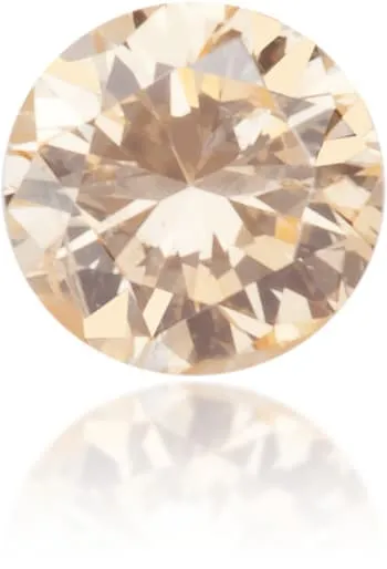 Langerman Diamonds Natural Orange Diamond Round 010 ct Polished Earrings