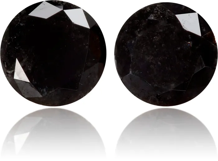 Langerman Diamonds Rings Natural Black Diamond Round 171 ct set