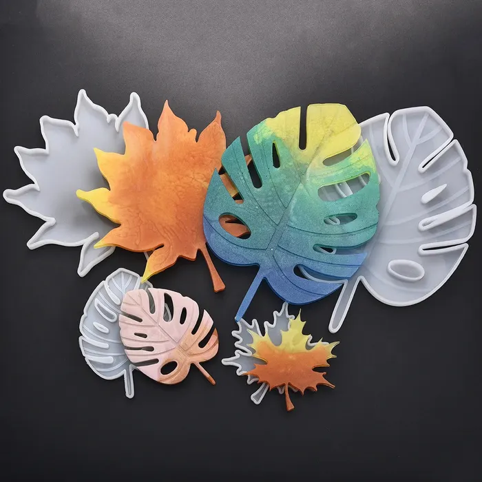 Leaf Silicone Mould in 4 Different Variants Resin Art Hub Earrings