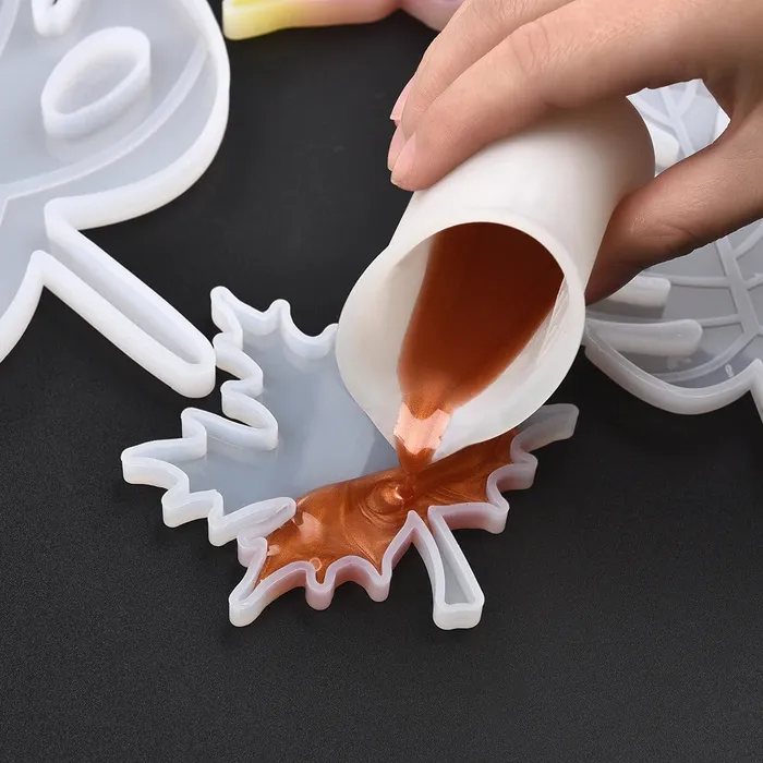 Leaf Silicone Mould in 4 Different Variants Resin Art Hub Earrings