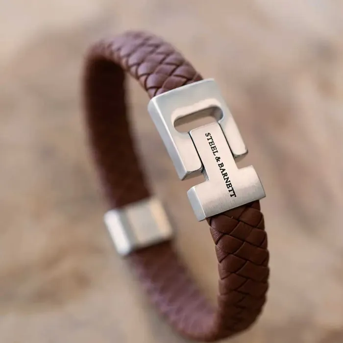 Lederarmband Harrison Braun STEEL BARNETT Steel and Barnett Earrings
