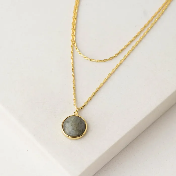 Lovers Tempo Necklaces Aura Double Necklace Grey