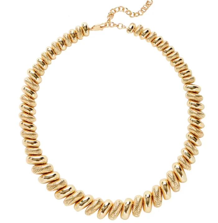 LUV AJ Ridged Pyramid Statement Necklace Necklaces