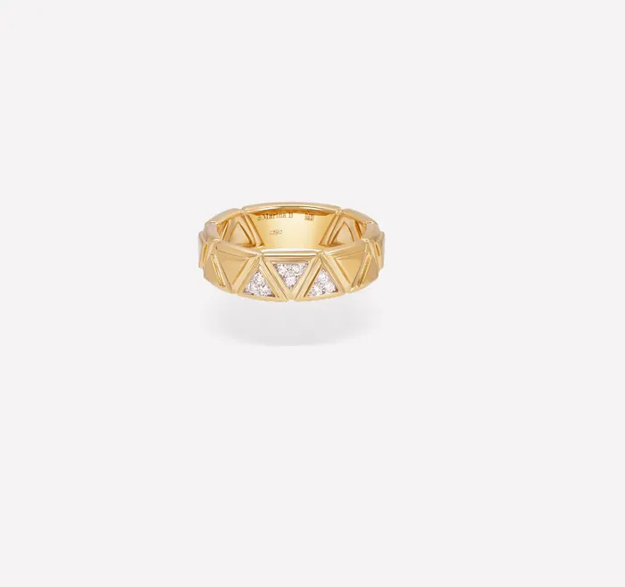 Marina B Rings Triangolini Three Pav Ring