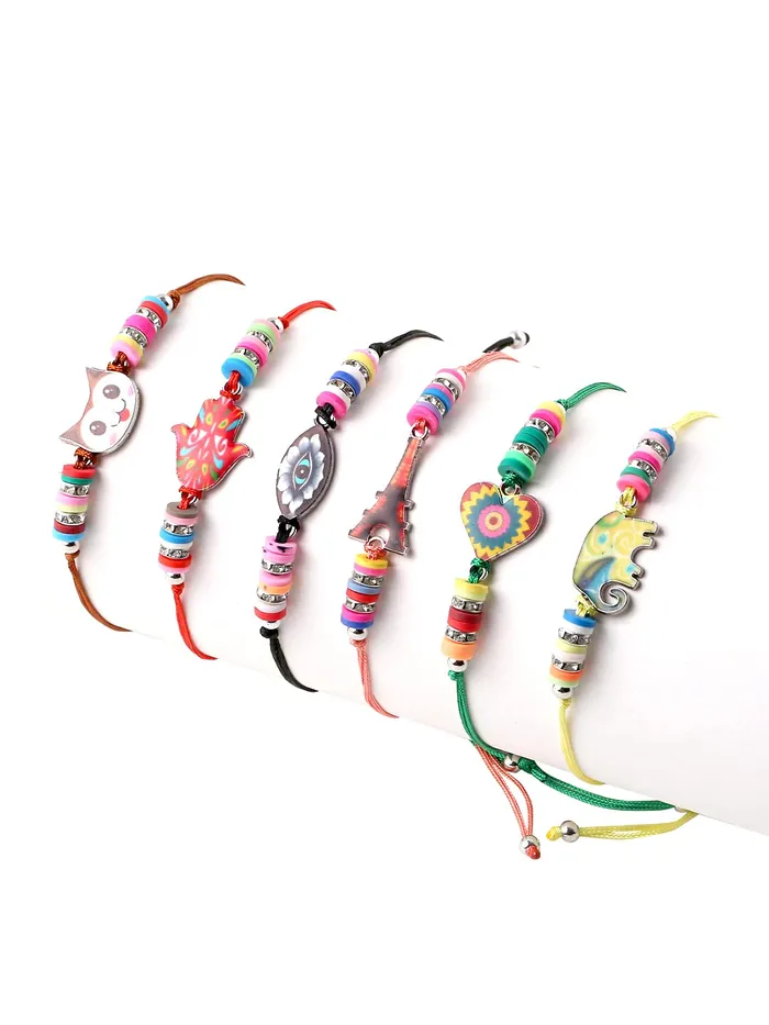 Melbees by Yellow Chimes Bracelet for Girls Kids Combo of 6 Pcs Kids Jewelry for Girls Bracelets Gift Set for Kids Girls Yellow Chimes Earrings