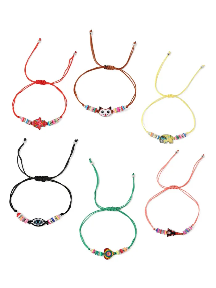 Melbees by Yellow Chimes Bracelet for Girls Kids Combo of 6 Pcs Kids Jewelry for Girls Bracelets Gift Set for Kids Girls Yellow Chimes Earrings