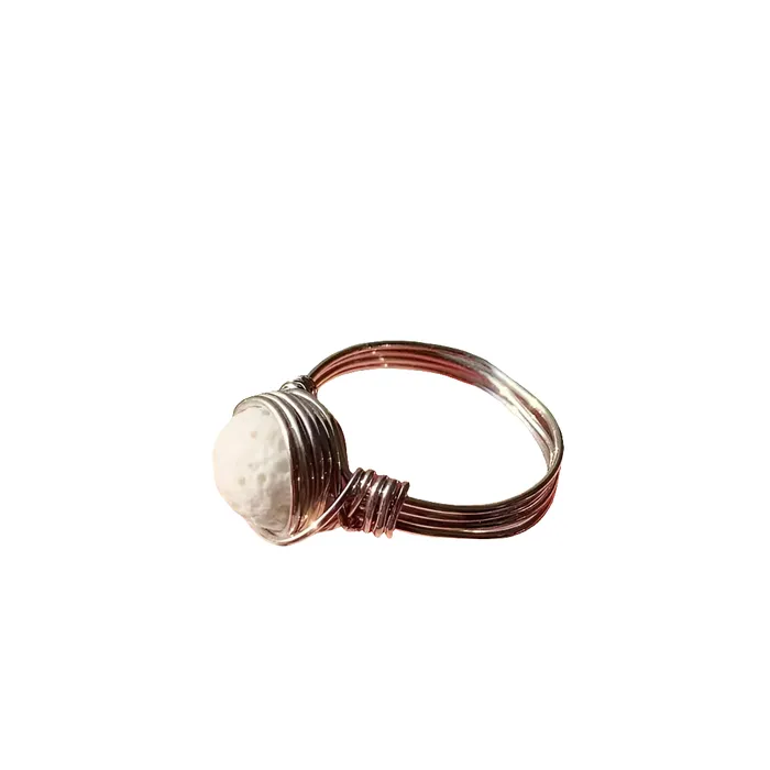 Metamorphidi Earrings Natural Stone Wire Wrapped Crystal Rings