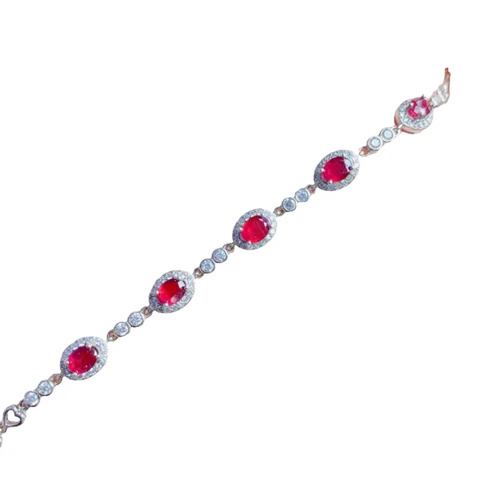 Metamorphidi Necklaces Deluxe Natural Pink Ruby Stone Necklace