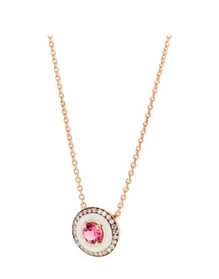 MINA IVORY PENDANT PINK TOURMALINE DIAMONDS Selim Mouzannar Necklaces