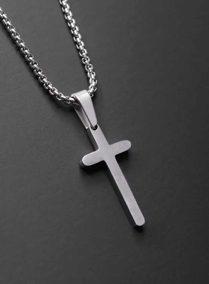 MINI STAINLESS STEEL CROSS NECKLACE FOR MEN We Are All Smith Necklaces