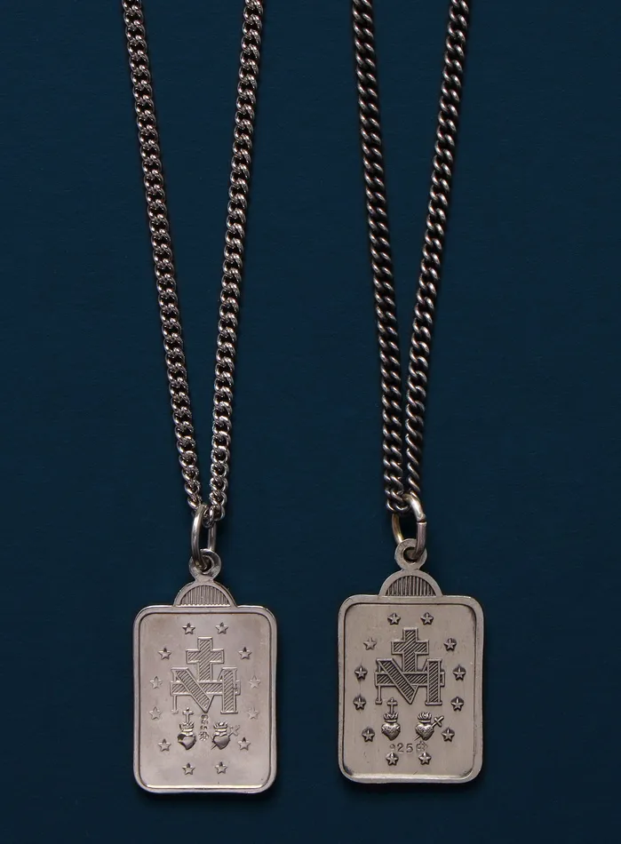 Miraculous Medal Rectangular Shape Pendant Necklace WE ARE ALL SMITH Necklaces