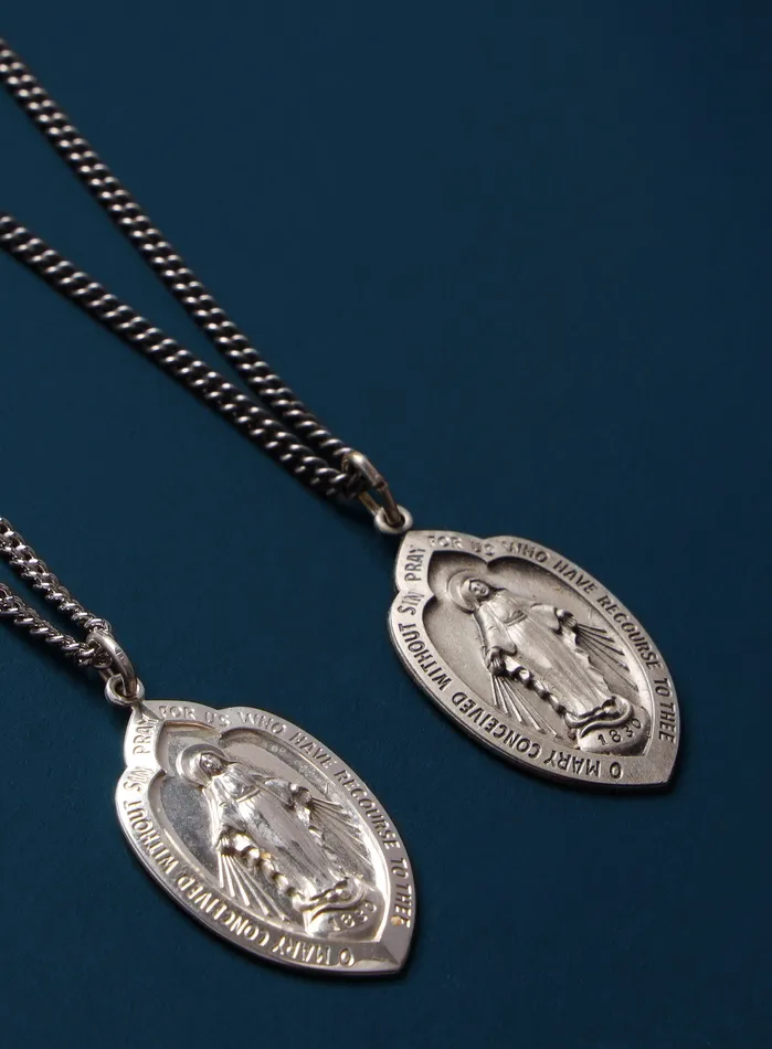Miraculous Medal Shield Shape Pendant Necklace for Men WE ARE ALL SMITH Necklaces