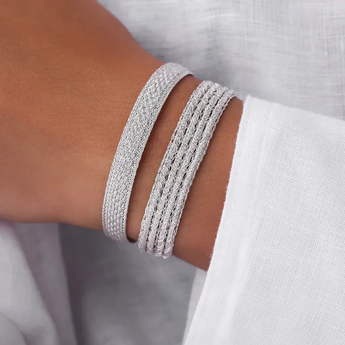 Monarch Market Bracelets Metallic Silver Bracelet