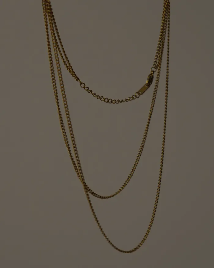 MYJN Necklaces Layered Curb Chain Necklace