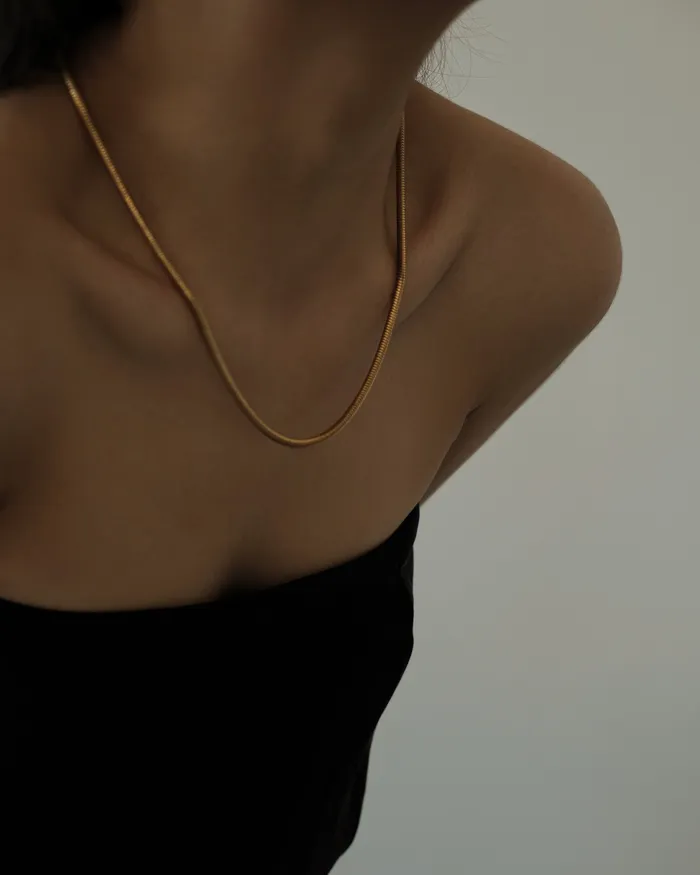 MYJN Necklaces Maely Round Herringbone Snake Chain Necklace