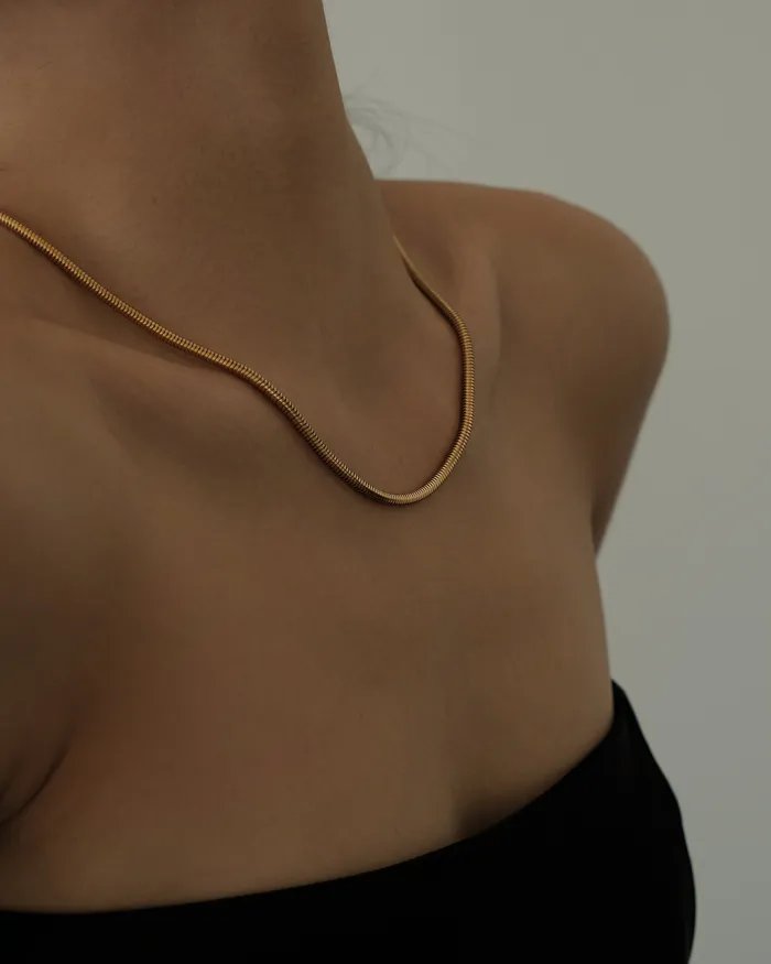 MYJN Necklaces Maely Round Herringbone Snake Chain Necklace