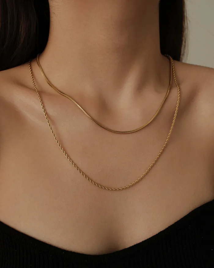 MYJN Petite Aziza Rope Chain Choker Necklace Necklaces