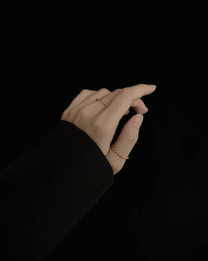 MYJN Rings Je Beaded Stacking Ring