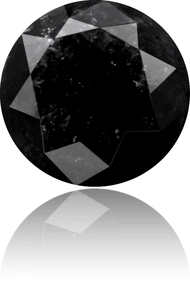Natural Black Diamond Round 496 ct Polished Langerman Diamonds Rings