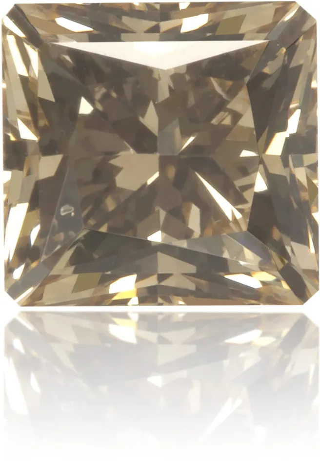 Natural Brown Diamond Square 054 ct Polished Langerman Diamonds Earrings