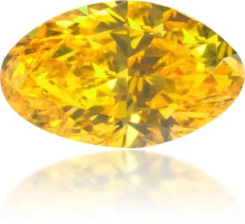 Natural Orange Diamond Oval 028 ct Polished Langerman Diamonds Earrings