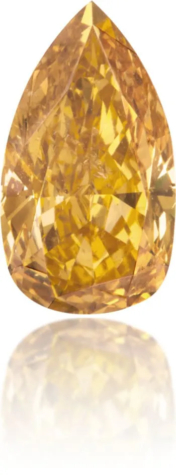 Natural Orange Diamond Pear Shape 201 ct Polished Langerman Diamonds Earrings