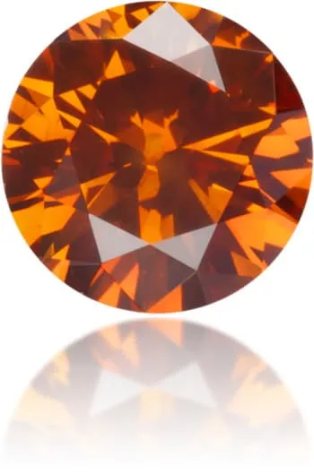 Natural Orange Diamond Round 022 ct Polished Langerman Diamonds Earrings