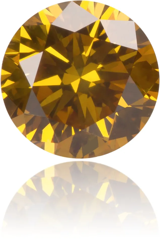 Natural Orange Diamond Round 040 ct Polished Langerman Diamonds Earrings