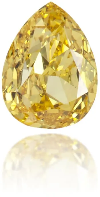 Natural Yellow Diamond Pear Shape 024 ct Polished Langerman Diamonds Earrings