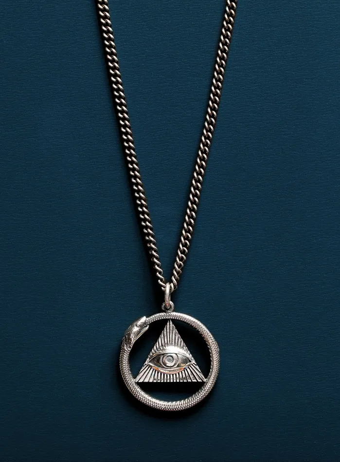 Necklaces All Seeing Eye Ouroboros Snake Necklaces for Men WE ARE ALL SMITH Mens Jewelry Clothing Necklaces All Seeing Eye Ouroboros Snake Necklaces for Men WE ARE ALL SMITH Mens Jewelry Clothing