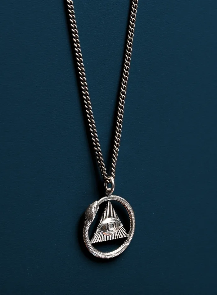 Necklaces All Seeing Eye Ouroboros Snake Necklaces for Men WE ARE ALL SMITH Mens Jewelry Clothing