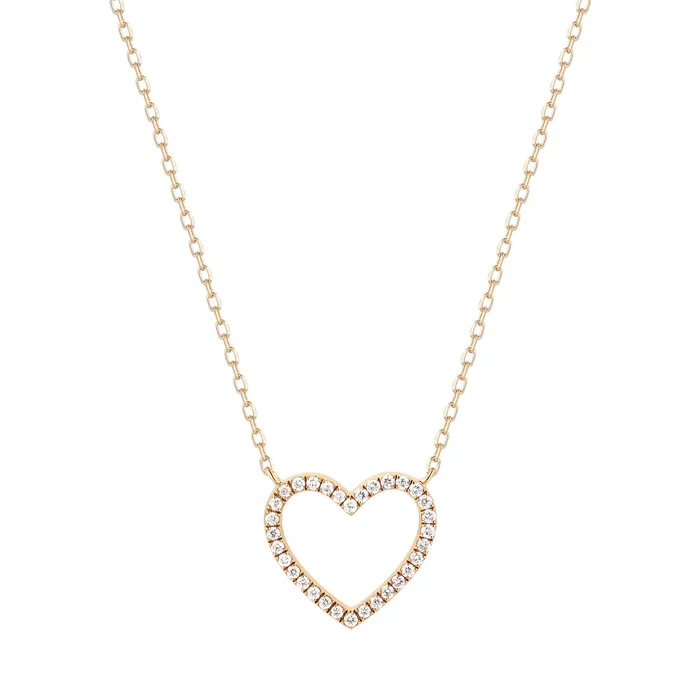 Necklaces AURELIE GI EMMA Open Diamond Heart Necklace