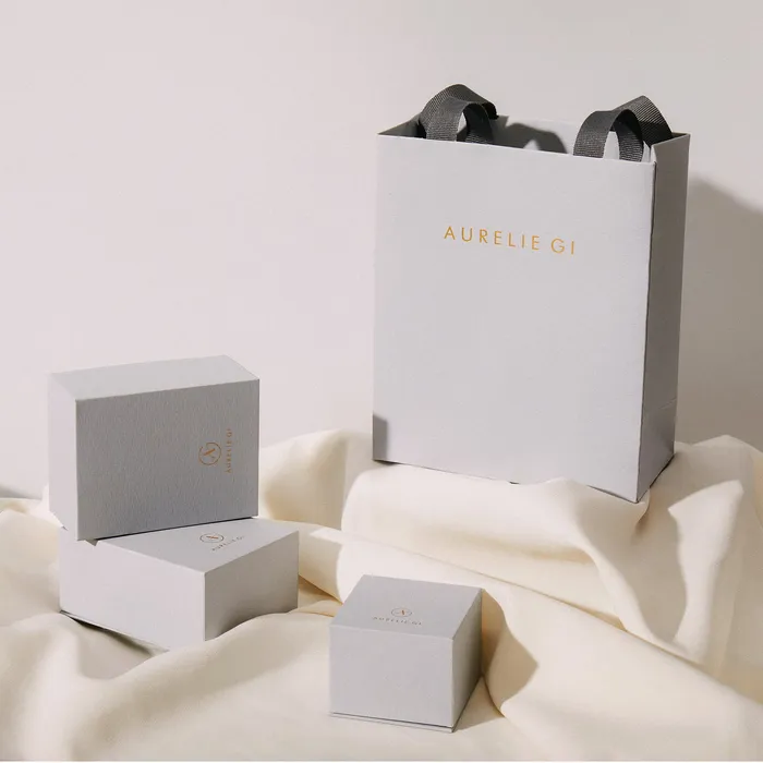 Necklaces AURELIE GI ISLA Floating Diamond Paper Clip Halo Necklace