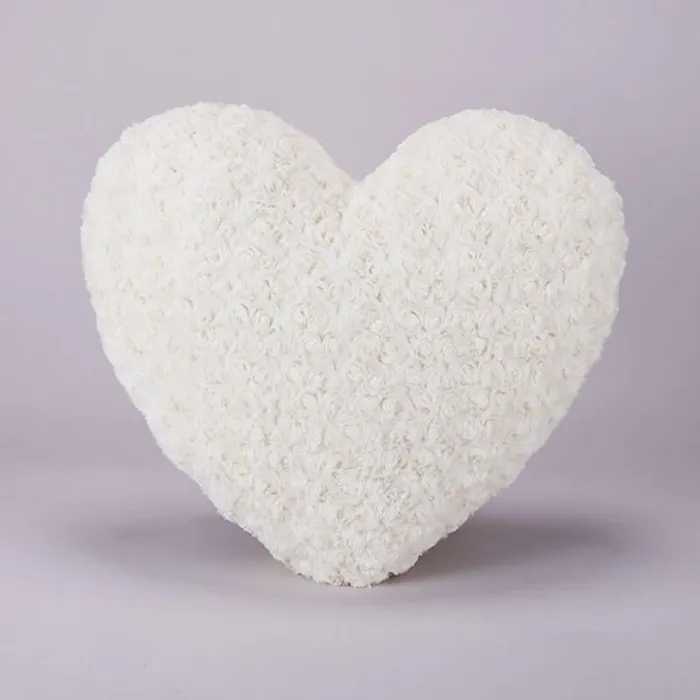 Necklaces Candlewick Gift Shop Cream Rosettes Plush Heart Pillow