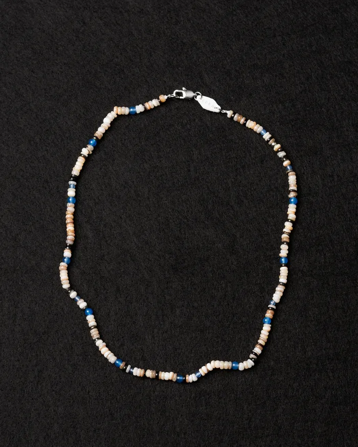 Necklaces CUN Nalu Shell Heishi Agate Beaded Necklace
