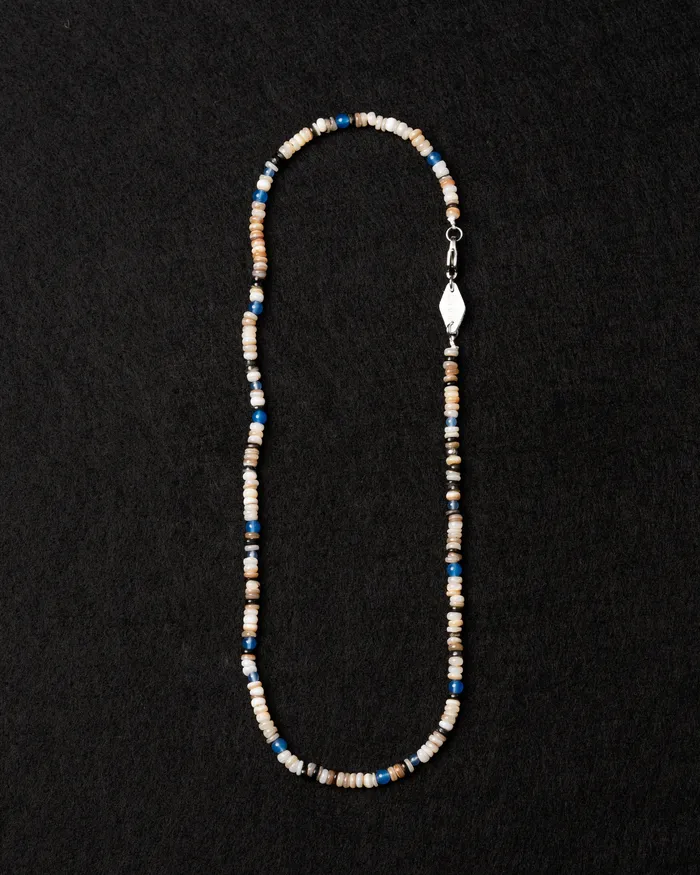Necklaces CUN Nalu Shell Heishi Agate Beaded Necklace