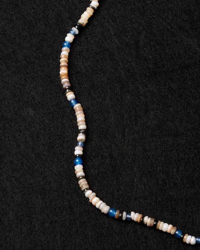 Necklaces CUN Nalu Shell Heishi Agate Beaded Necklace